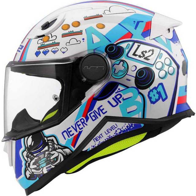 LS2 FF812 Next Level, full face helmet kids , color: White/Blue , size: S