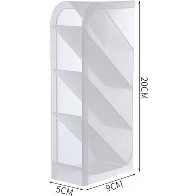 (Small white) Desk Organizer for Pens Storage Brush Stand Desk Pencil Holder for School