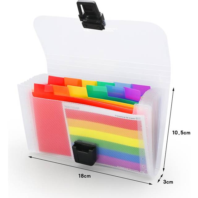 (13 grids A6) 13/24 Pocket Accordian File Folder A4 Organizer Portable Business Expanding