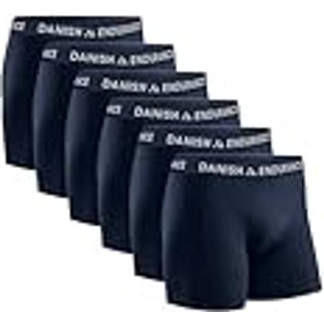 DANISH ENDURANCE Herrkalsonger, Boxershorts för Män, Bomull, Med eller utan Gylf, 6 och 10-pack Marinblå 3XL