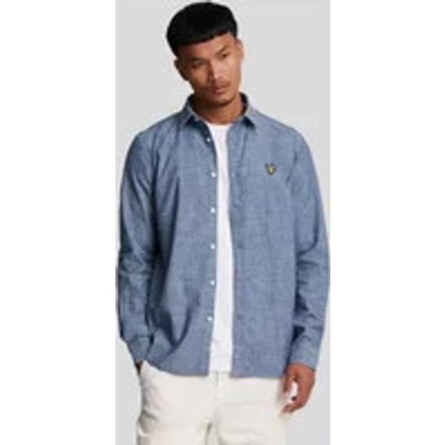 Lyle And Scott Men's Chambray Shirt - Blue - Size: 44/Regular