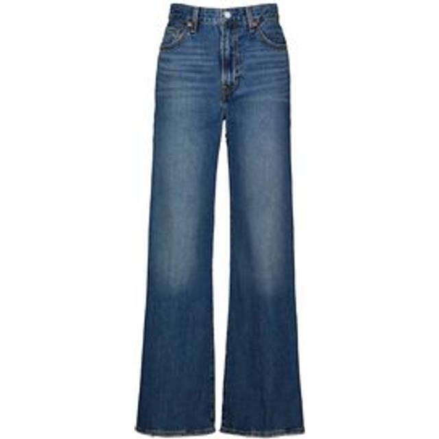 Levi's för kvinnor. A6081-0012 Ribcage jeans med vida ben blå (26/32), Casual, Bomull, Denim - Blå (26/32)