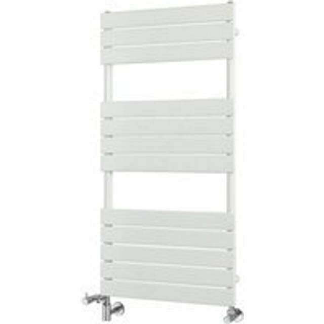 Milano - Lustro - Modern White Flat Panel Dual Fuel Electric Heated Towel Rail Radiator - 1200mm x 600mm