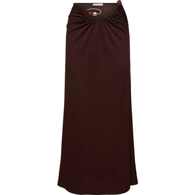 Spiral Crystal Compact Tech Long Skirt