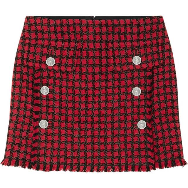 Versace - tweed pencil skirt - women - Virgin Wool/Viscose/Nylon/Cupro - 40 - Red