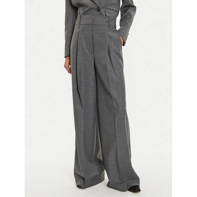 IVY Oak, Byxor, Dam, L, Polyester, Vida Ben Plisserade Byxor med Vida Ben - gray (L)