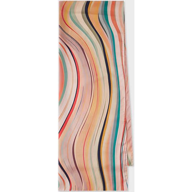 Paul Smith Women's Pink 'Dusky Swirl' Silk Twill Scarf Multicolour - One Size