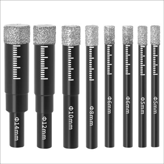 Dry Diamond Drill Bits Set Hex Diamond Hole Saw Kit