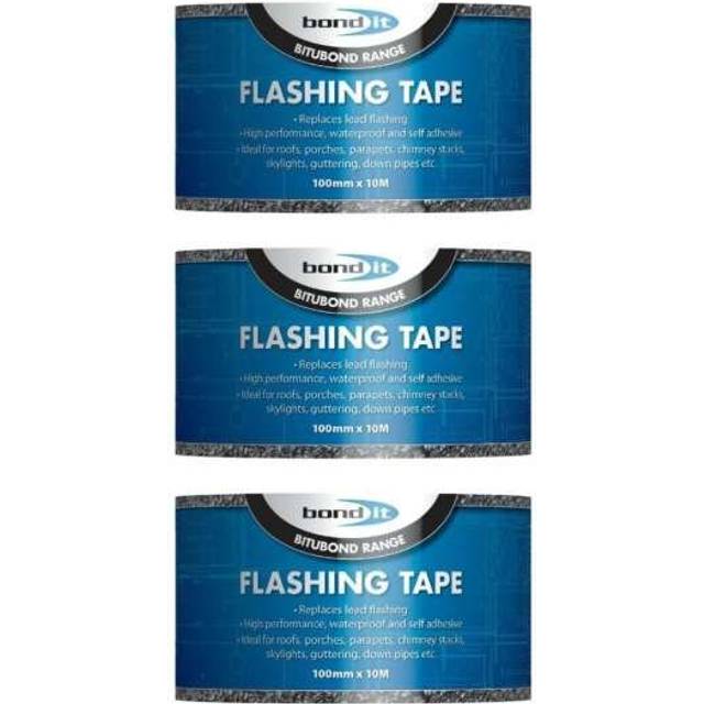 Bond-It BDF003_SML Flashing Tape,  100mm x 10m    BDF003 (Pack of 3)