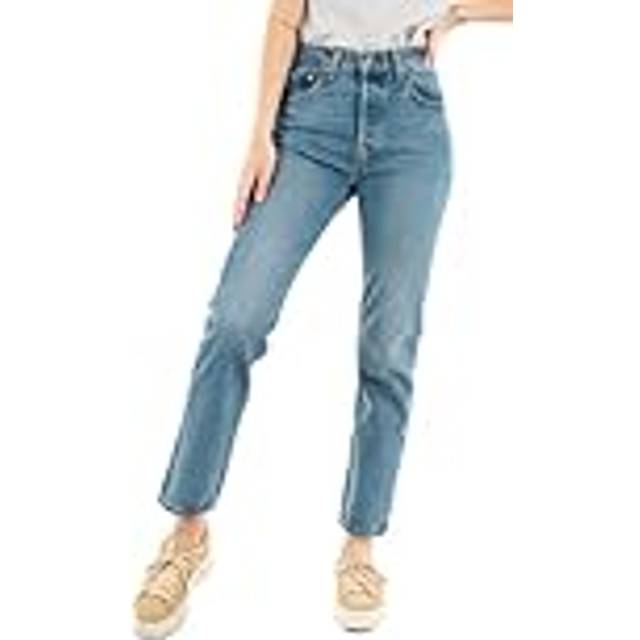 Pants Levi's® 501® Crop Jeans Medium Indigo Worn In - Blue W30/L30 (W30/L30)