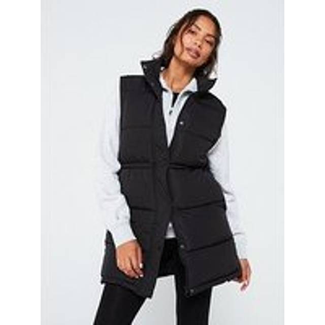 Gym King Womens Longline Gilet - Black, Black, Size 8, Women