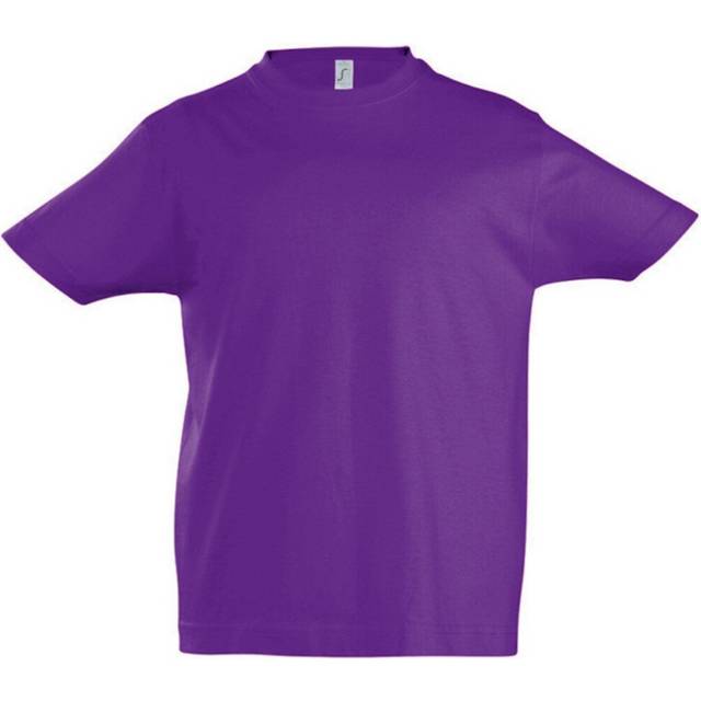 (10yrs, Dark Purple) SOLS Kids Unisex Imperial Heavy Cotton Short Sleeve T-Shirt