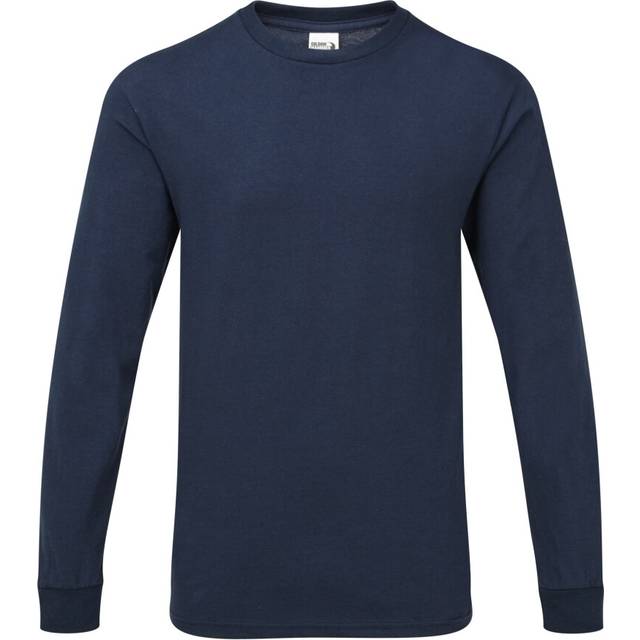 (4XL, Sport Dark Navy) Gildan Mens Hammer Heavyweight Long Sleeve T-Shirt