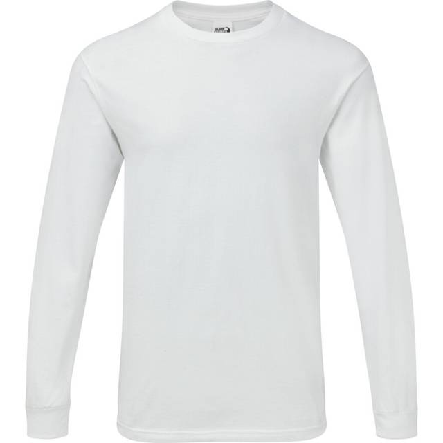 (3XL, White) Gildan Mens Hammer Heavyweight Long Sleeve T-Shirt