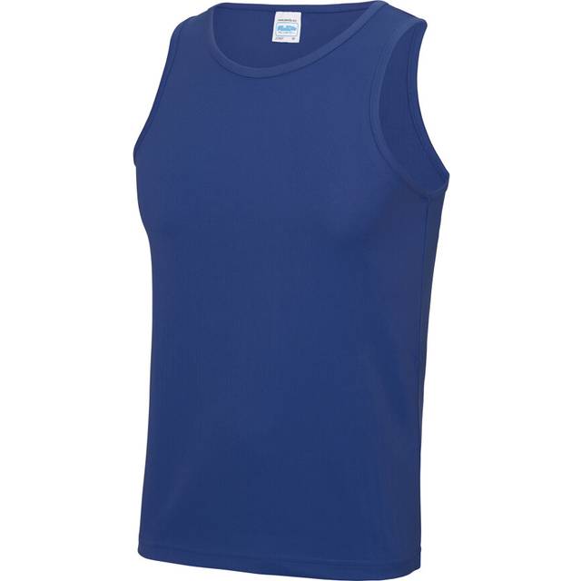 (2XL, Royal Blue) Just Cool Mens Sports Gym Plain Tank / Vest Top
