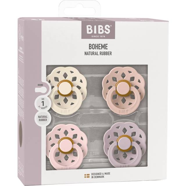 BIBS Boheme Latex Ivory/Blush/Blossom/Dusky Lilac 4-pac - Flera storlekar