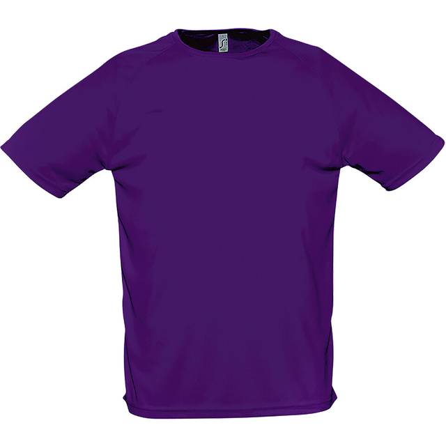 (M, Dark Purple) SOLS Mens Sporty Short Sleeve Performance T-Shirt