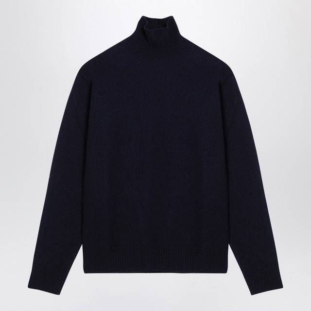 Jil Sander Men's Wool Turtleneck Sweater in Blue | Size 48 | J22GP0224J14603 Color 402 (48)