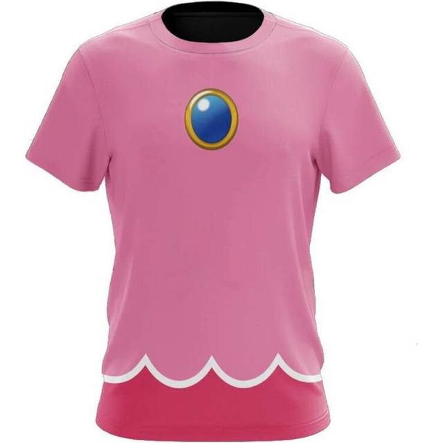 (Pink, M) The Super Mario Bros Movie Luigi 3d Print Round Neck Adult Tshirt Sleeve Short