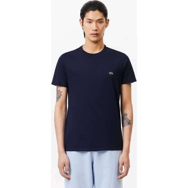 Lacoste Regular Fit Pima Cotton Crew Neck T-Shirt - Navy, Navy, Size 3Xl, Men - 3XL