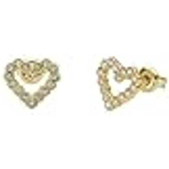 Ted Baker Amorina Rose Gold Tone Crystal Open Heart Stud Earrings TBJ3834-02-02