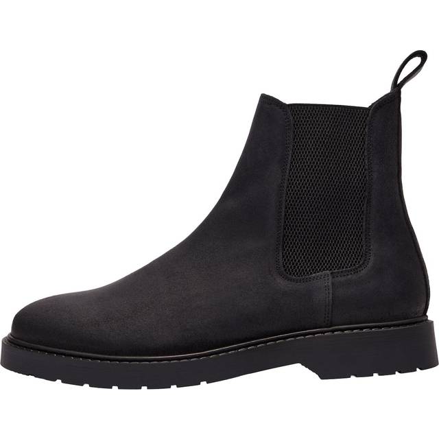 SELECTED HOMME Slhtim Suede Chelsea Boot |Svart |41