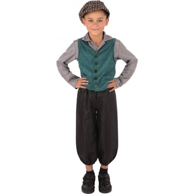 (XL, Green/Grey/Black) Bristol Novelty Boys Victorian Costume
