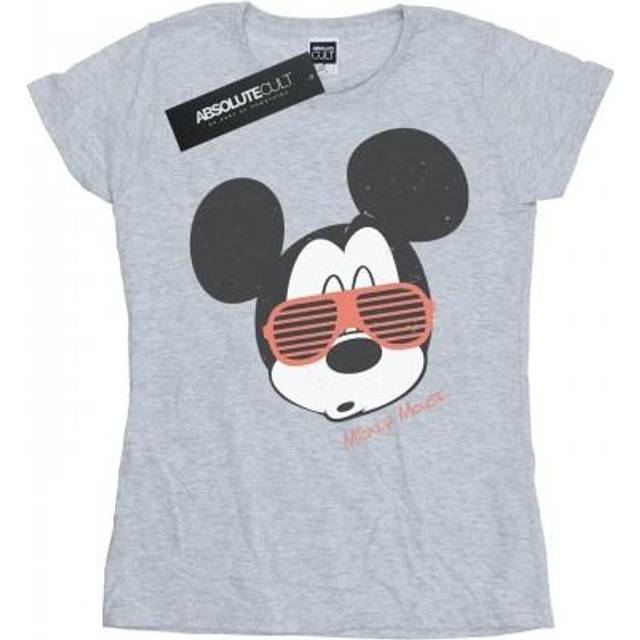 Mickey Mouse Sunglasses Cotton T-Shirt - Grey