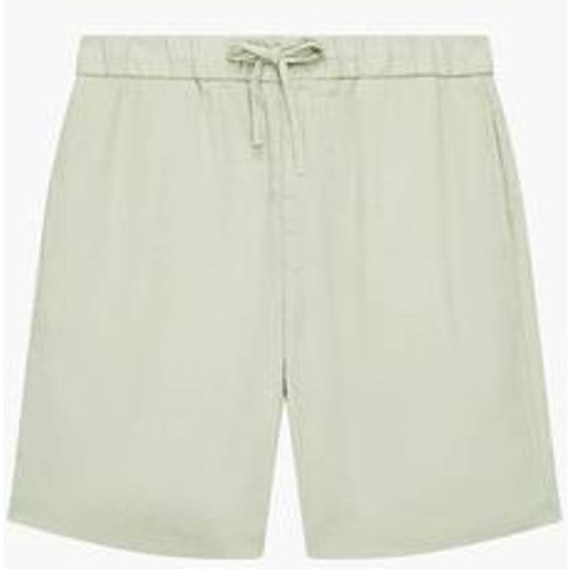 Frescobol Carioca Mens Sky Light Felipe Drawstring-waist Regular-fit Linen and Cotton-blend Shorts 32 - SKY LIGHT