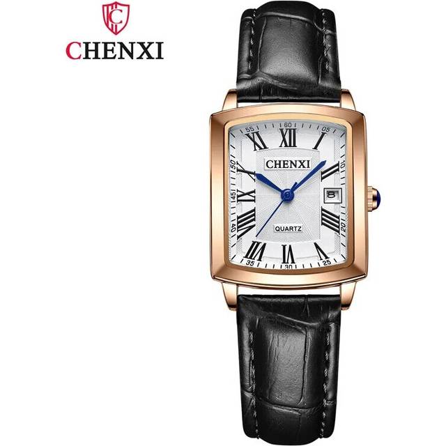 (black) Fashion Square Ladies Dress Wristwatch Elegant Casual Quartz Clock With - Black
