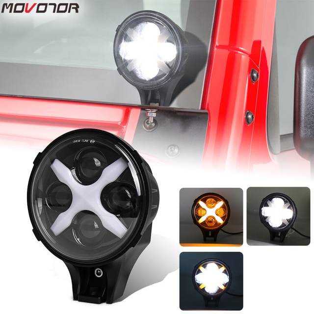 (GREEN DRL) 12V Led Spotlight Work Lights for 4x4 ATV SUV Off-road Vehicle Led Light