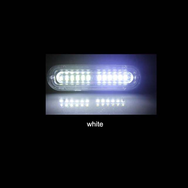 (White) Car Emergency Warning Light Signal Light Beacon Hazard Flash 10LED Strobe
