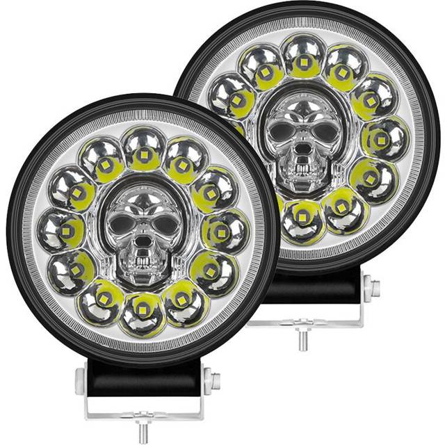 (2pc rounded) 4inch RGB 12V 24V LED Work Light Bar for Car Motorcycle Spot Off Road