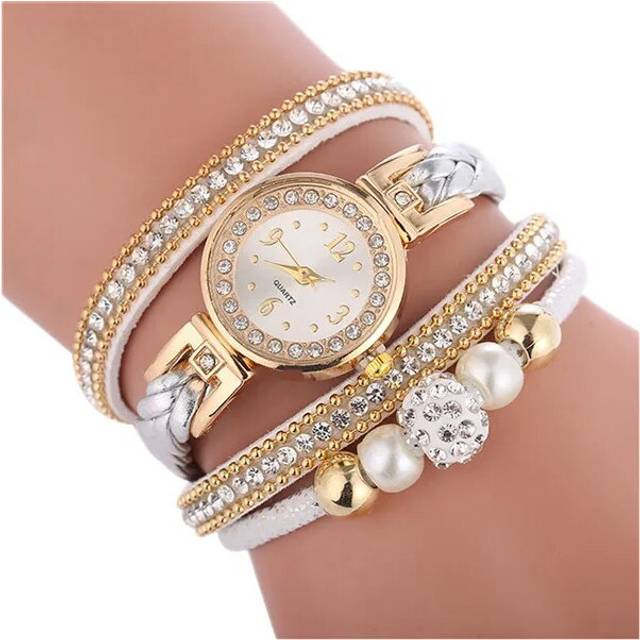 (white) Relogio Watches Women Wrap Around Fashion Fashion Dress Ladies Womans - White