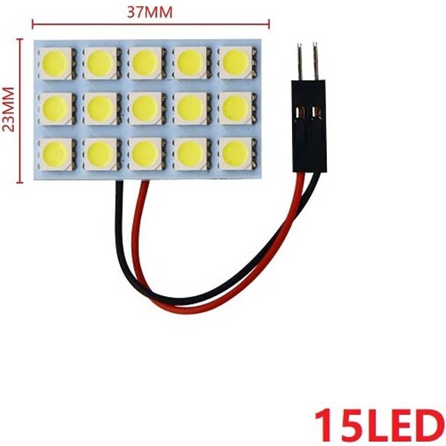(15LED, ice blue) T10 Festoon 6/12/15/24/36/48 SMD 5050 LED Auto Panel car light Warm Cool