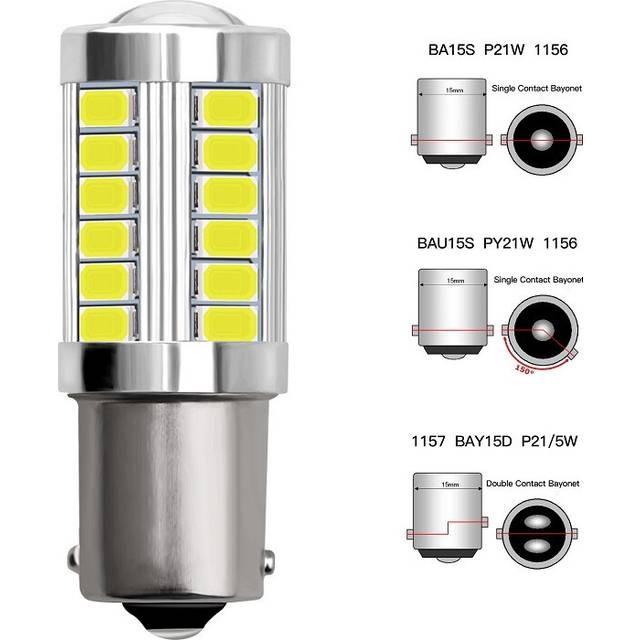 (Red, T20 7440) 1 PCS PY21W P21/5W 1156 Ba15s 1157 Bay15d For LED Bulbs Turn Signal car