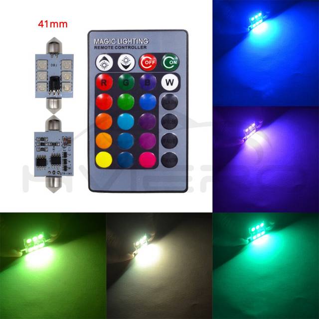 (41mm) Bright White 6SMD LED festoon car light c5w led Hviero Auto Remote Controlled