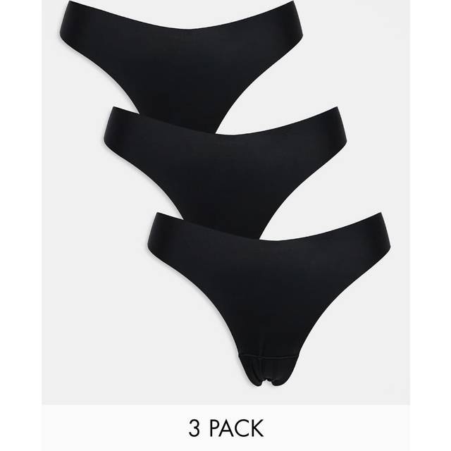 LINDEX Brief Inv Thong Reg High Cu |Svart |M