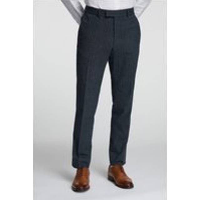 Appolo Stripe Flannel Slim Fit Trousers - Blue - 34R