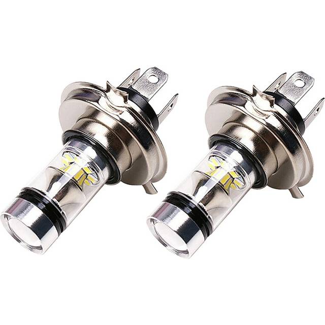 (H4, 6000K Cold White) 2Pcs H8 H9 car light H1 H3 H4 H7 H11 9005 HB3 9006 HB4 LED Fog Head Bulbs