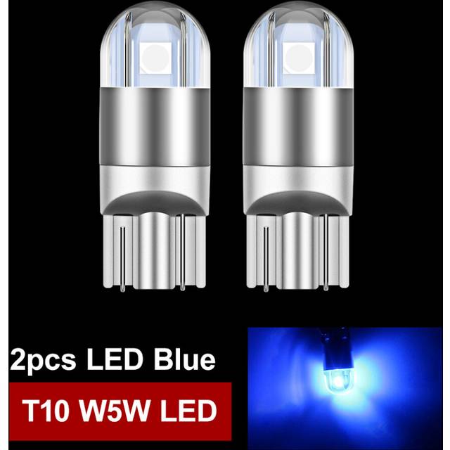 (Blue) 2x LED Clearance car light Bulb Lamp W5W T10 Canbus For Skoda Fabia MK1
