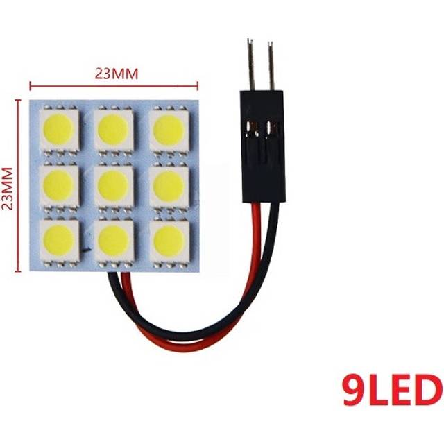 (9LED, ice blue) T10 Festoon 6/12/15/24/36/48 SMD 5050 LED Auto Panel car light Warm Cool