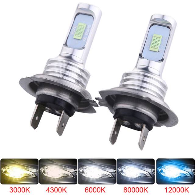 (H16-JP, 12000K) 2Pcs Led car light Fog Bulbs H7 H4 H1 H8 H9 H11 9005 9006 Super Bright