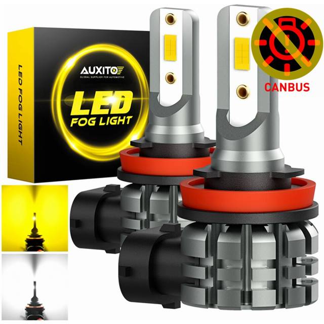 (9005-HB3, 3000K Golden) 2Pcs H11 car light H8 LED Fog Bulb Canbus Error Free 3000K Super Bright