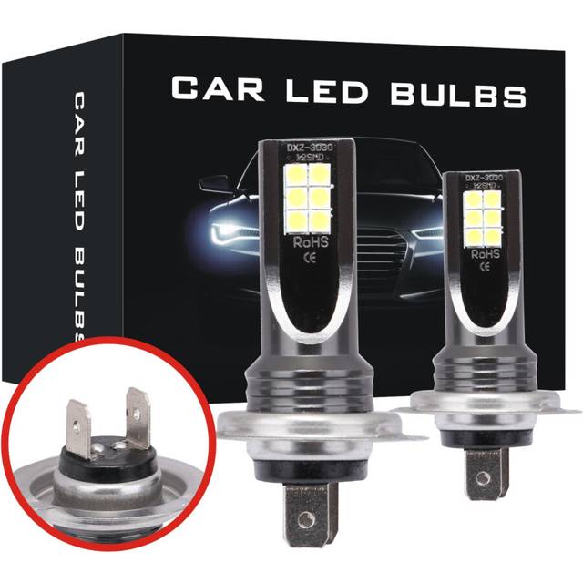 (h10, 6500k) 2Pcs H7 H4 car light H11 H8 H9 H16JP H1 H3 LED Fog Bulbs 9005 9006 Auto