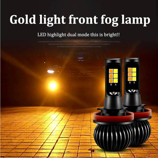 (H7, white and green) 2pcs Strobe H8 car light H9 H11 Fog H27 880 881 Bulb Lamp LED 30W White