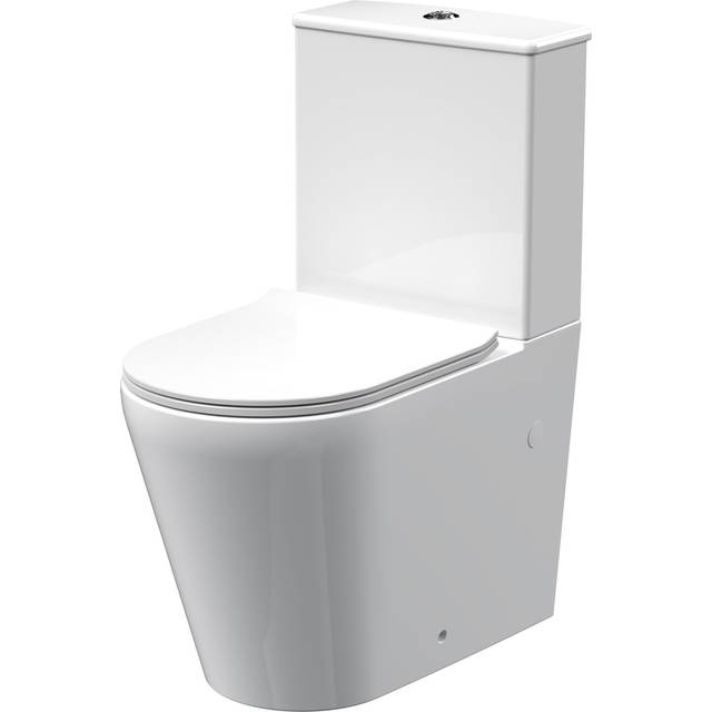 Nuie Freya Square Pan, Cistern & Seat - White, White