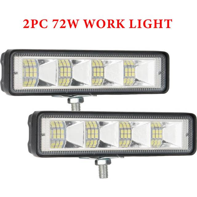 (2PCS 72W 24SMD) Car Work Light LED Bar 4x4 24 LED Light Bar 48W Mini LED Off Road Spotlight
