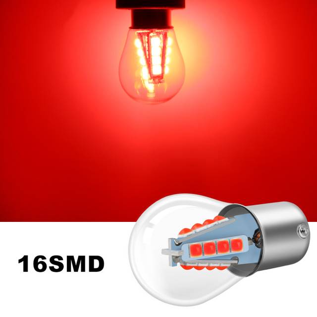 (16SMD Red, 1157 BAY15D P21-5W) 1Pc 1156 BA15S Led 1157 BAY15D P21W Led Bulb P21/5W P21 5W R5W R10W Turn