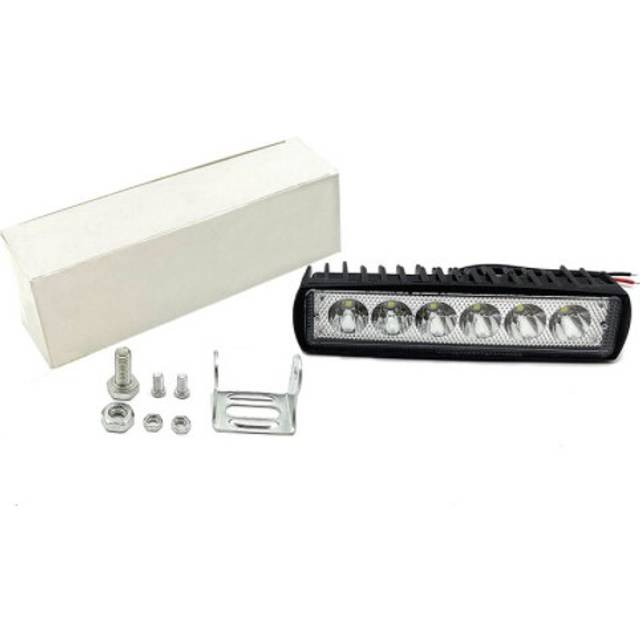 (1pcs) Car LED Light Bar 12V 18W 6000K Super Bright Work Light IP67 Waterproof